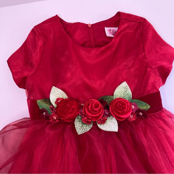 NWOT Special Occasion Red Dress sz 4 - Picture 2 of 8